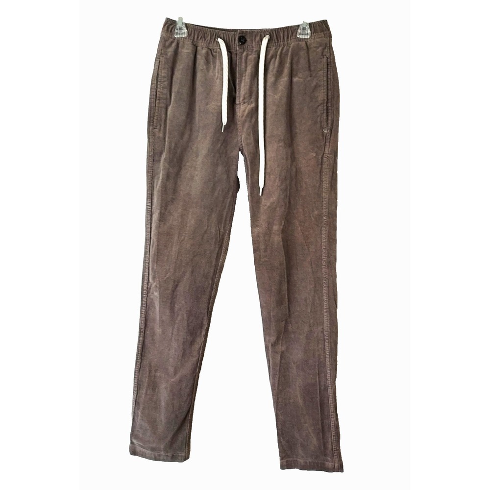 Vuori Corduroy Optimist Pants Small X 30" Brown Drawstring Stretch # V440